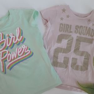 Justice Tshirt bundle teal and pink